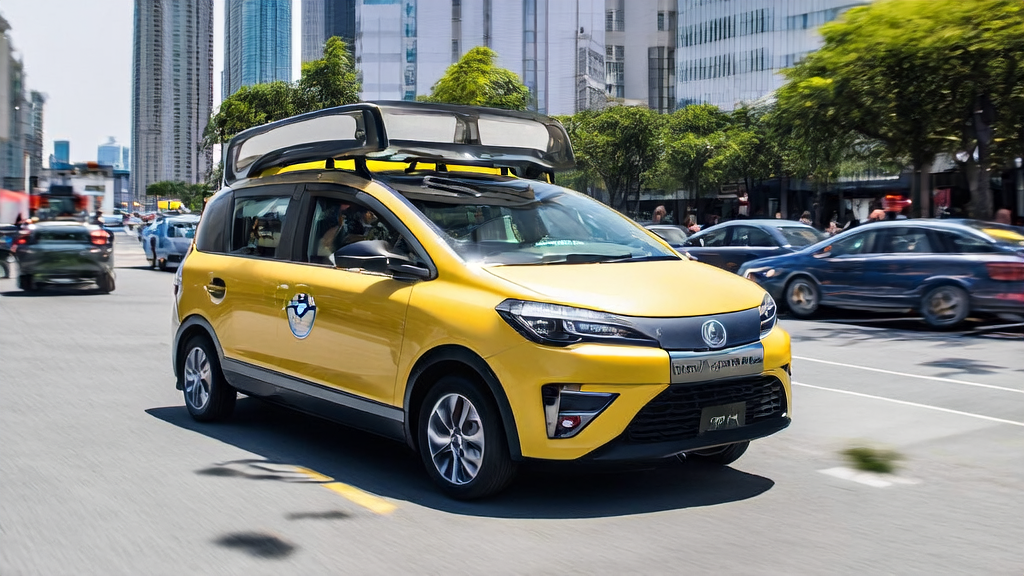 An autonomous taxi on the streets of Wuhan showcasing the successful application of AI technology in customer acquisition and commercialization.