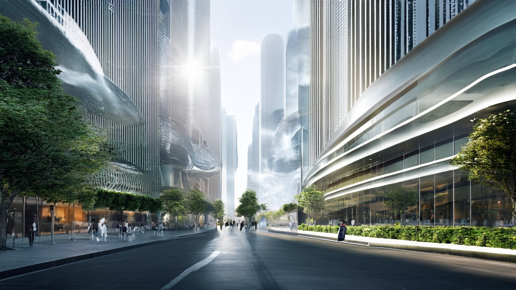 A blind person exploring city streets using Google's StreetReaderAI system, showcasing new advancements in technology for good