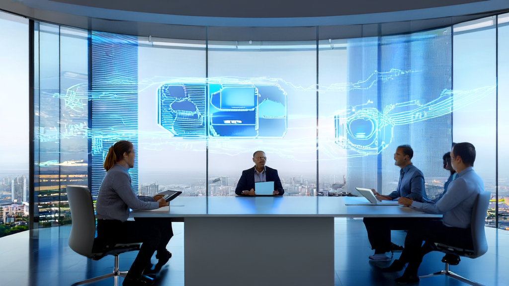 Employees in a modern office use AI systems to efficiently analyze customer data, building a cost-effective and high-performance customer acquisition system.