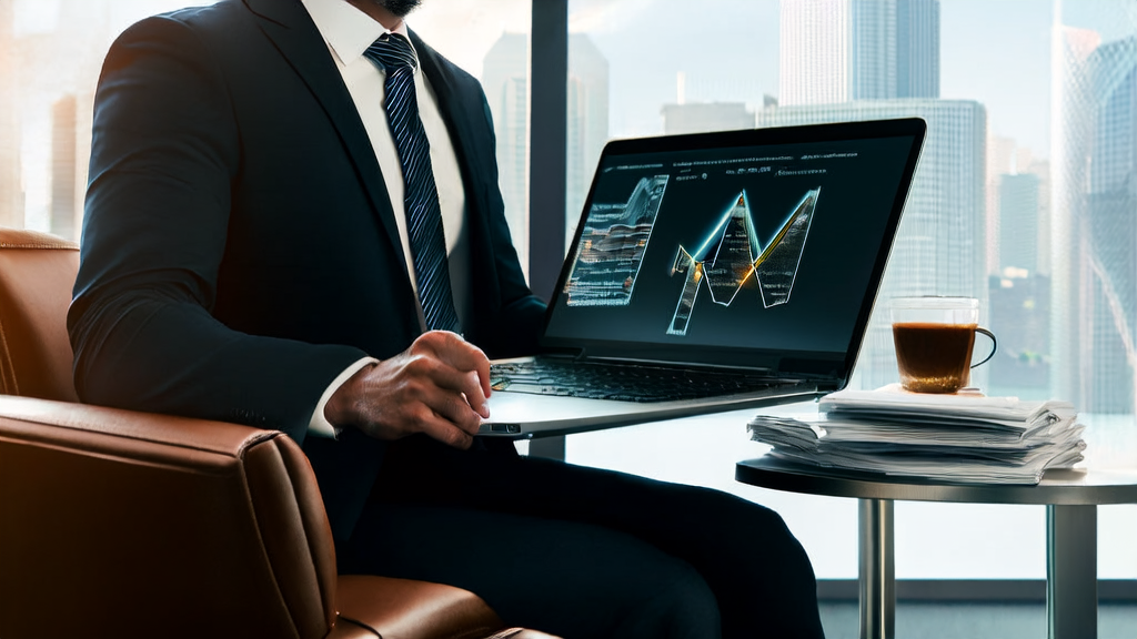 Business person using AI email polishing tool for international trade communications