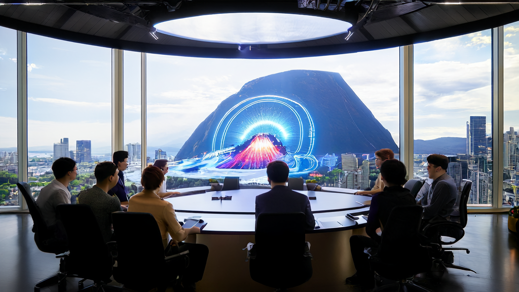 Modern office scene showcasing ByteDance's AI customer data acquisition technology for export enterprises