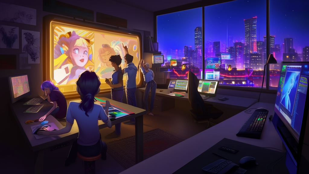 Inside Cheehoo's innovation studio, artists are using AI animation tools to create vibrant animated characters and scenes