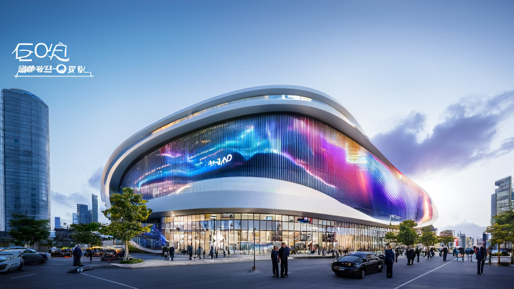 未来科技城市中的云从科技办公楼，展示多模态大模型“从容V2.0”及其AI驱动的客户获取解决方案