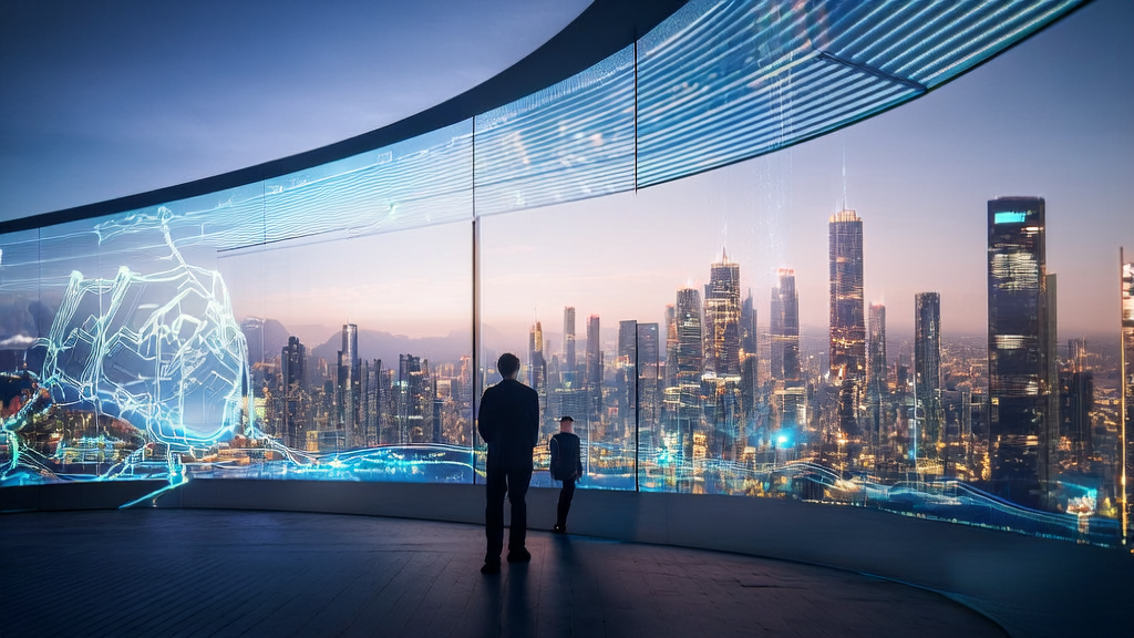 未来科技城市中的跨境电商创业者利用AI技术实现精准获客与高效转化