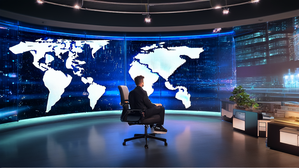 未来跨境电商办公场景，展示AI驱动的邮件自动化工具助力全球获客