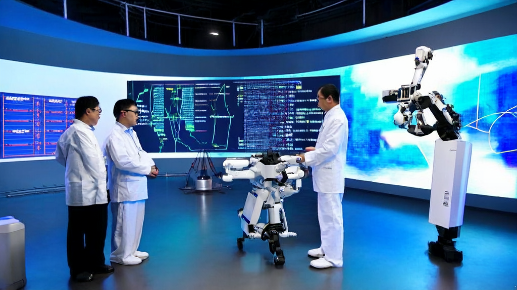 Scientists at DAMO Academy are researching AI client data collection technology based on the RynnRCP protocol in their lab