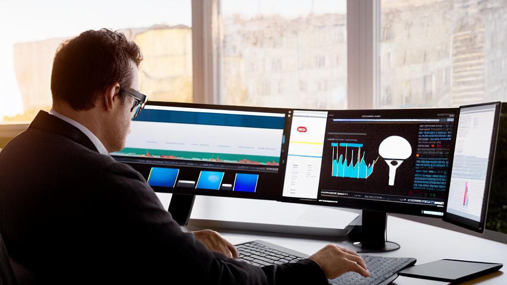 A data analyst optimizing email marketing timing using AI, analyzing open rates and engagement at different times, combined with dynamic videos generated by Google Veo 3 to enhance acquisition efficiency.