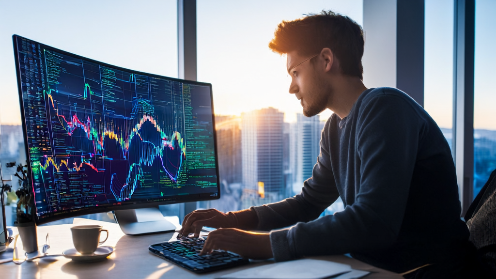 开发者在工作室中利用AI关键词优化技术提升独立站流量