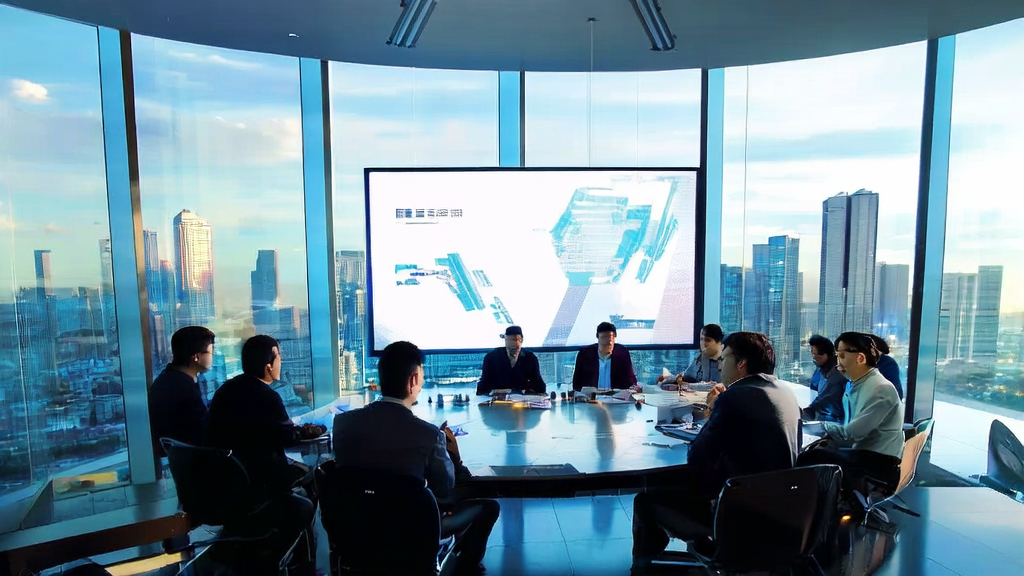 In a modern office building in a futuristic city, engineers are enthusiastically discussing the fast OneRec recommendation system, showcasing the new era of AI-driven customer acquisition through email marketing.