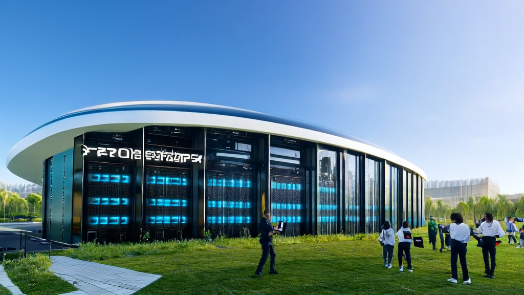 Fujikura and NVIDIA's AI data center showcasing powerful data processing capabilities and AI technology applications