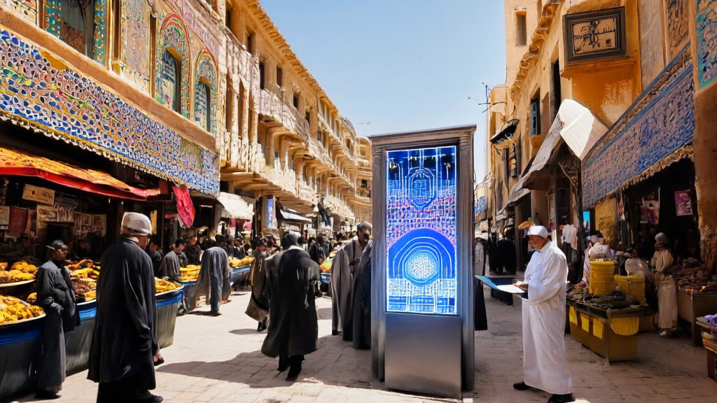 中东商业街上的商人正在了解AI驱动的客户获取解决方案