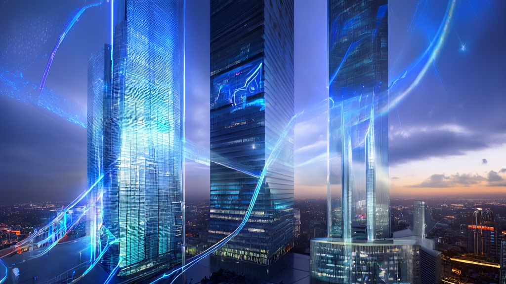 未来城市的广告控制中心，利用AI技术实现精准广告投放