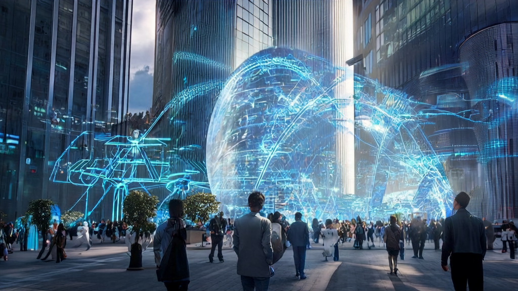 2025年未来城市中的AI获客场景,展示了AI技术如何帮助外贸企业实现精准获客和高效营销。