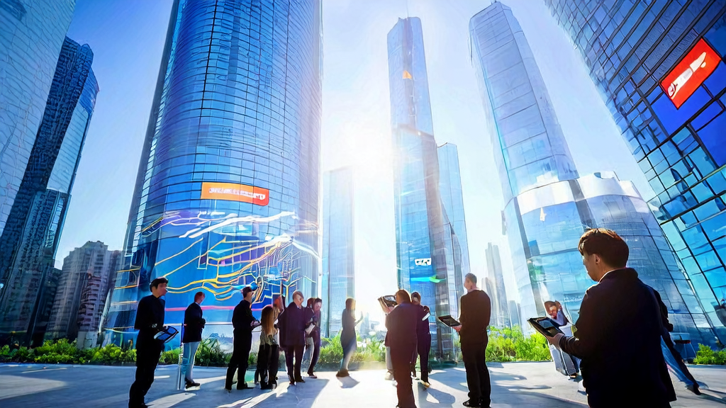 未来城市中的科技公司利用AI技术进行精准获客