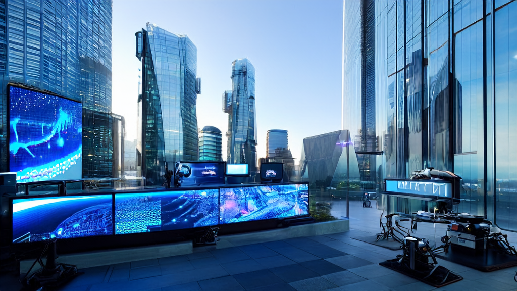 AI acquisition system and Hailuo Video Agent in a futuristic city