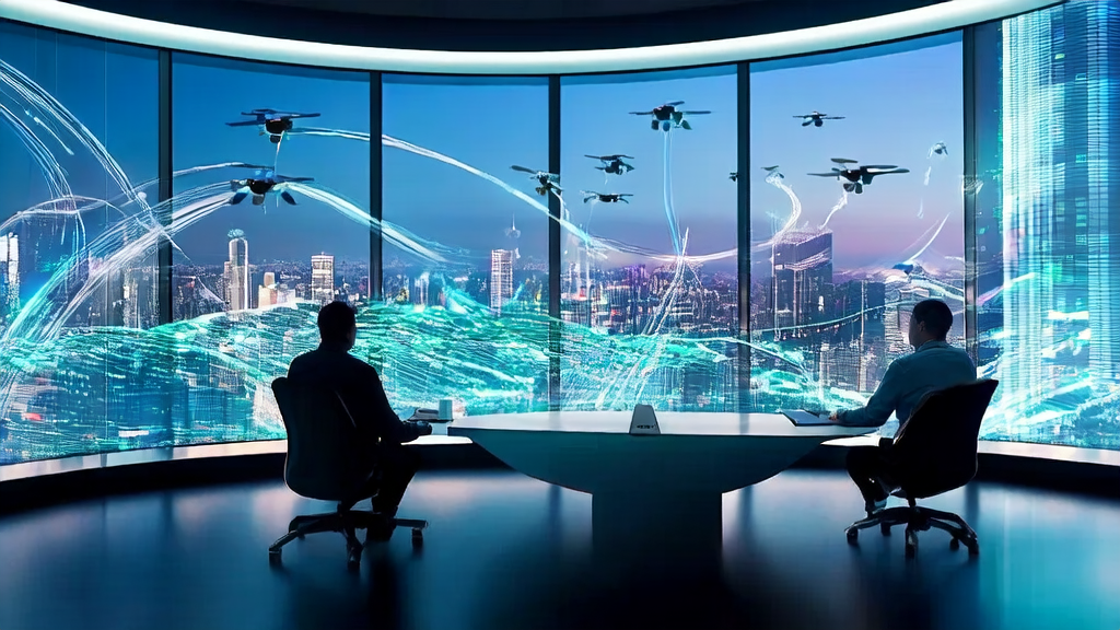 未来城市的跨境电商企业CEO正在使用AI技术进行精准获客分析