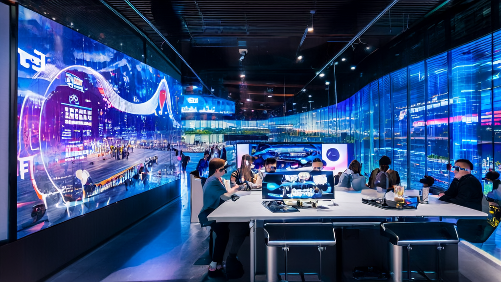 未来城市中的跨境电商独立站利用AI技术优化关键词，实现流量暴增