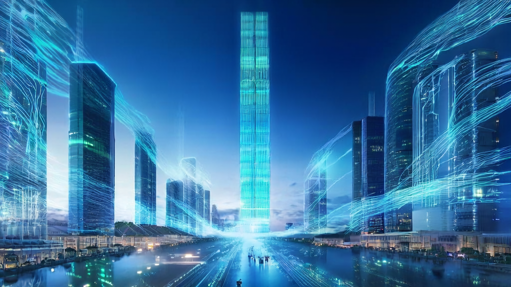 Future city showcasing AI acquisition trends: How cross-border e-commerce can leverage AI technology for breakthrough growth