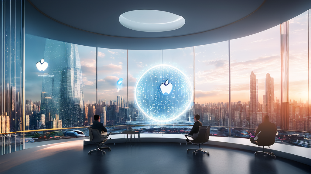 AI acquisition trends in a futuristic city: A data analyst using AI customer prediction models for precise screening