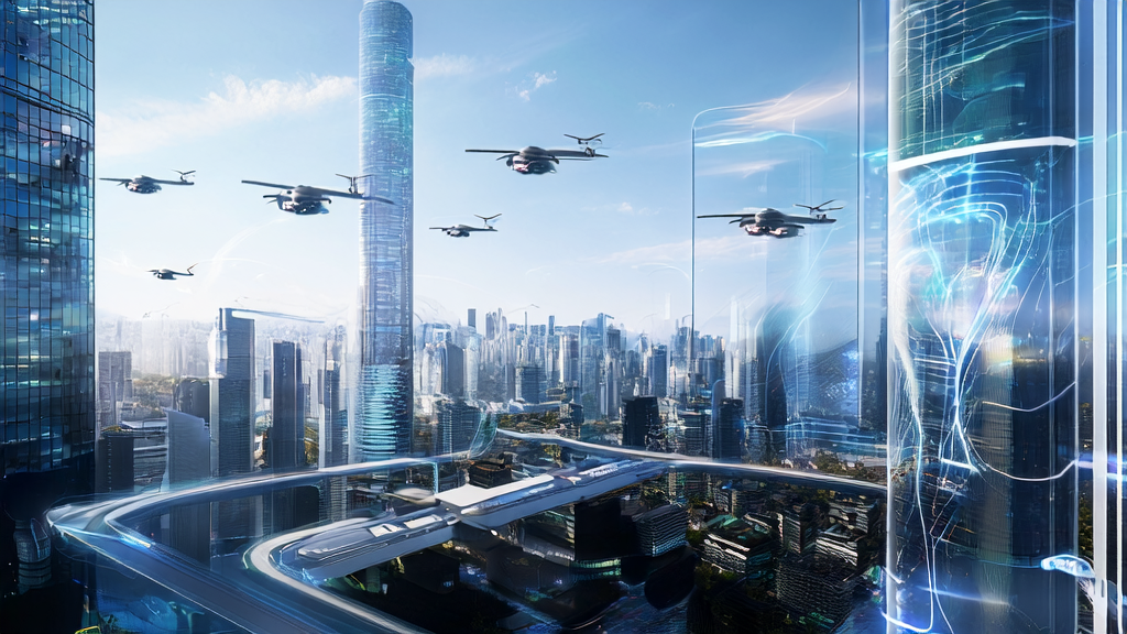 2025年未来城市的外贸企业办公室,展示AI技术如何助力高效获客