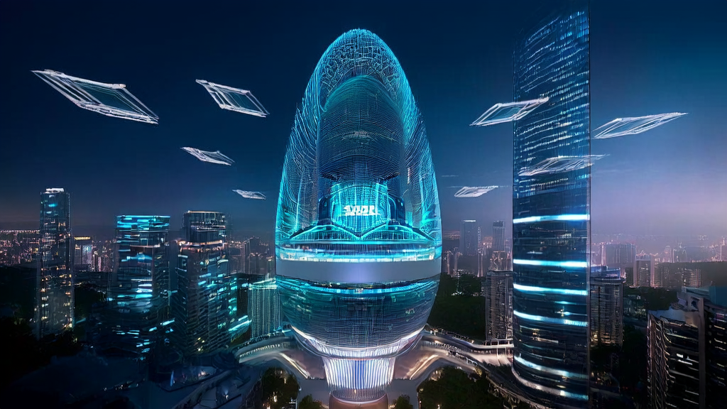 未来城市的高科技实验室中，技术人员通过AI优化广告投放策略，实时分析数据并调整广告投放，确保精准触达目标人群。