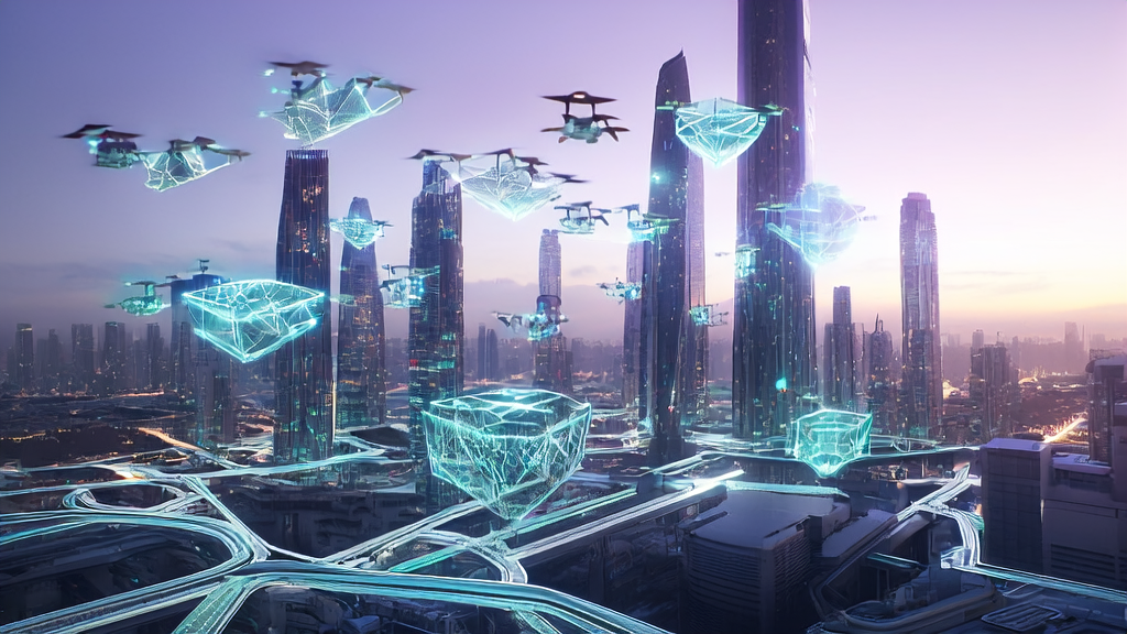 AI client prediction model in a futuristic city
