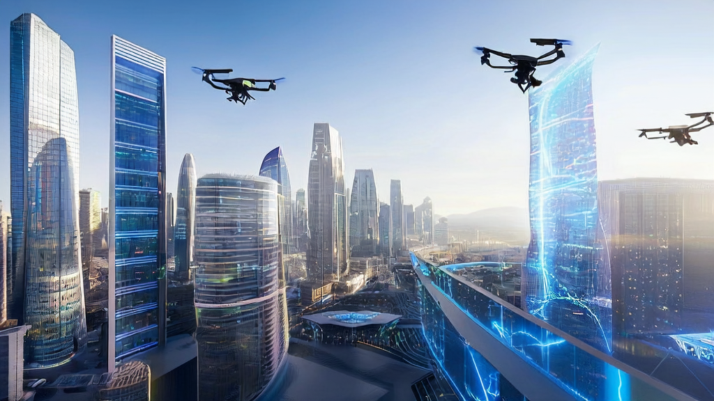 A cross-border e-commerce company in a futuristic city using AI client prediction model for data analysis