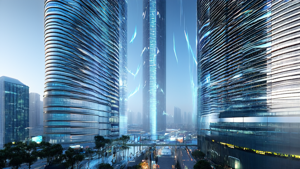 Intelligent robots collaborating efficiently in a futuristic city using Elastic A2A protocol, showcasing new AI-driven customer acquisition channels