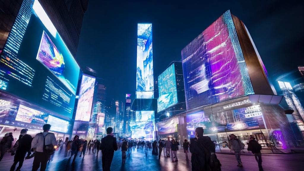 未来城市的夜晚，年轻的创业者使用通义千问Qwen Code优化广告投放，实现精准获客