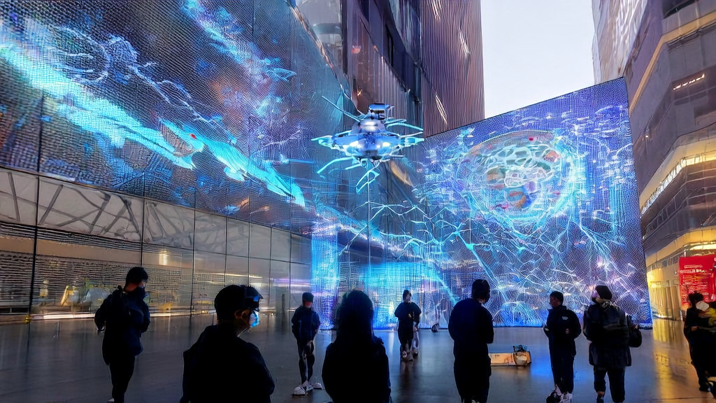 AI customer acquisition trends and challenges in a futuristic city, including a misjudgment incident