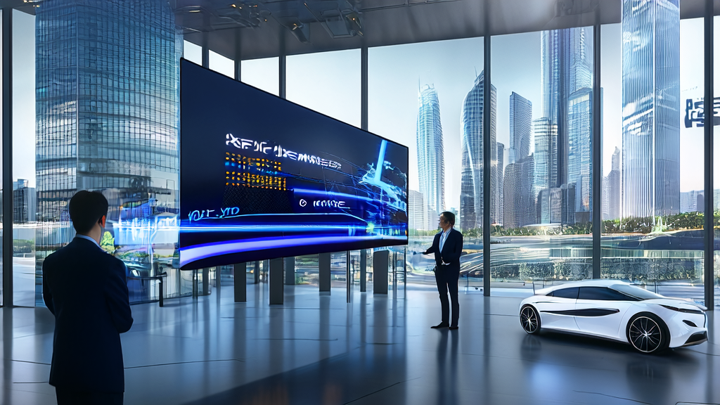 AI customer data collection system in a futuristic city efficiently processing and analyzing customer information in real-time