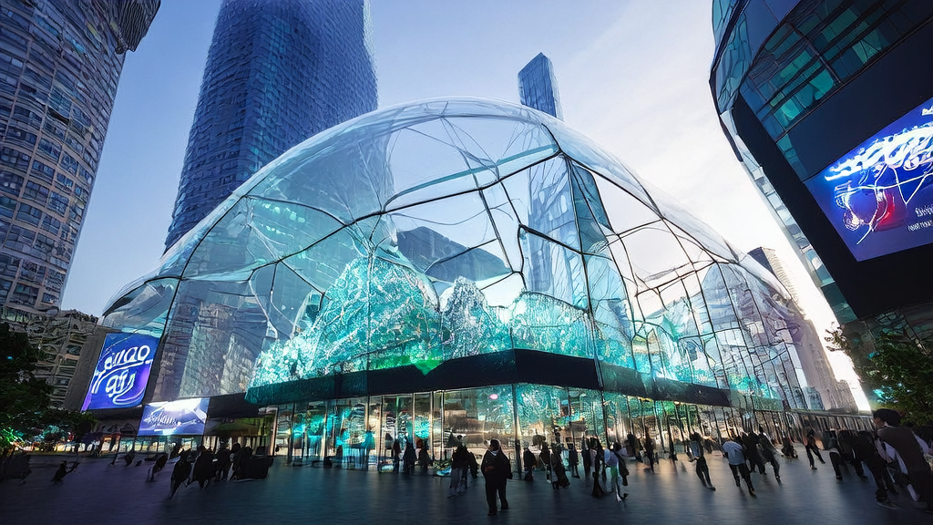 未来城市的AI营销场景,展示跨境电商如何利用AI技术提高获客效率