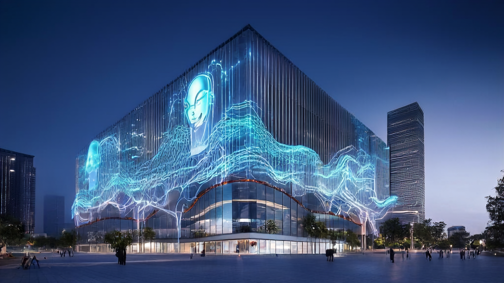 AI Marketing and Claude AI in a futuristic cityscape