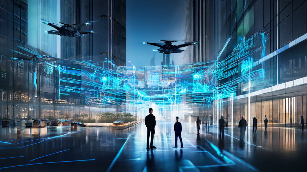 未来城市中的跨境电商创业者利用AI技术实现高效增长