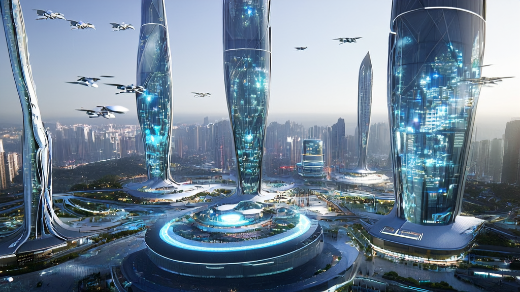 Future city cross-border e-commerce company leveraging AI technology for business growth