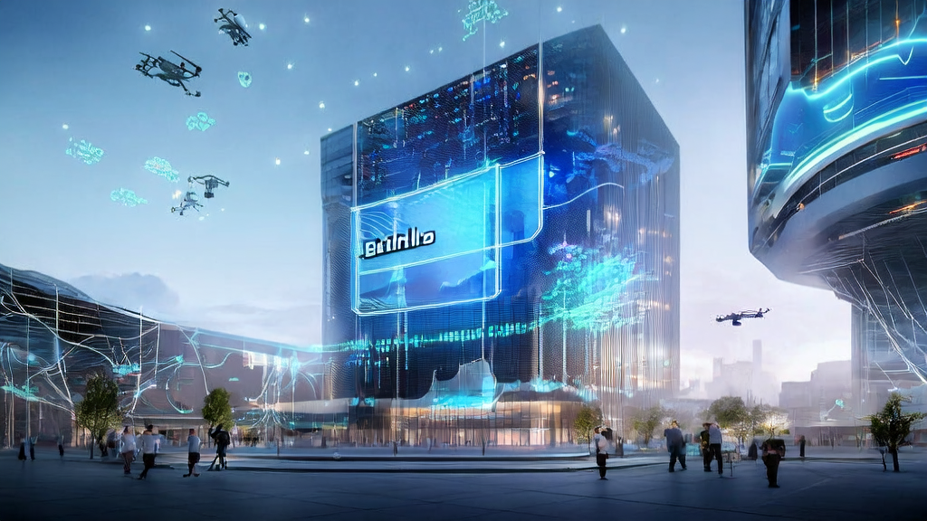 AI Acquisition System Display in a Futuristic City