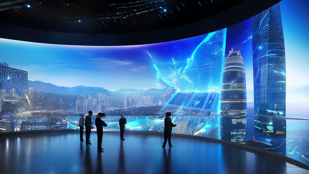 未来科技城市中使用AI精准获客和3D建模技术的企业展示