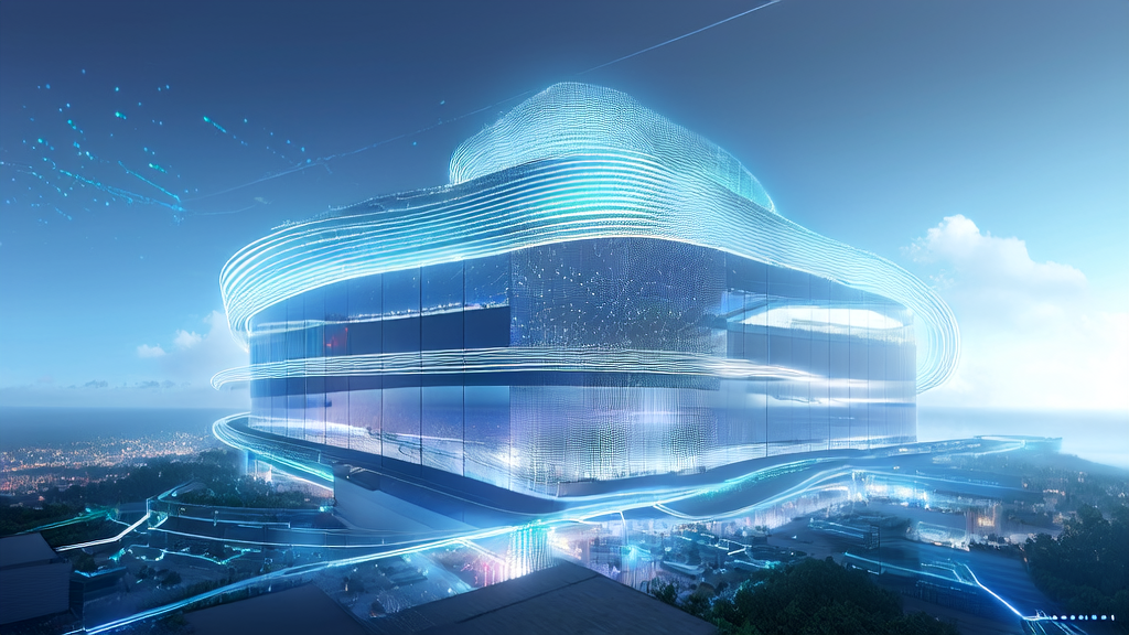 Future city where independent stations leverage AI technology for traffic growth