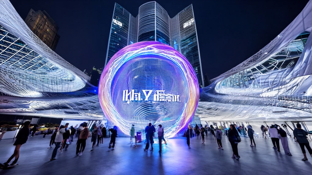 Scene of a future city featuring Xiaomi HyperAI, highlighting its excellence in AI customer prediction