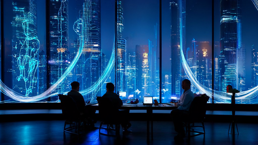 未来城市中的跨境电商从业者使用AI邮件自动化工具进行高效获客