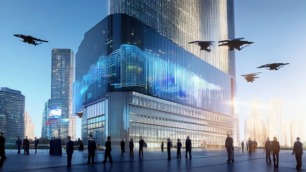 Scene of Future City Center Featuring the Launch of Minimax-M1 Open-source AI Model