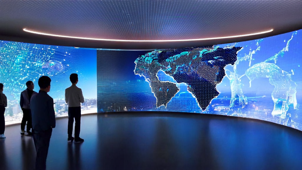 Future cross-border commerce control center showcasing real-time global market data and DeepSeek application