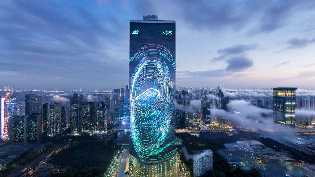 Future cross-border e-commerce AI acquisition scenario: smart devices, data analysis, and holographic projection of the AI Super Entity