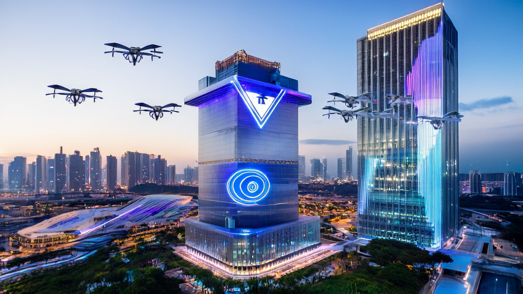 Scene of future cross-border e-commerce using AI email automation tools for efficient customer acquisition