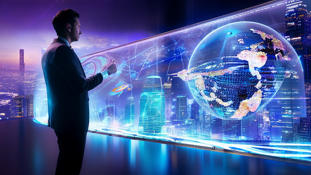 Future E-commerce AI Trends: Business owner interacting globally and analyzing market data using the SIMA2 agent