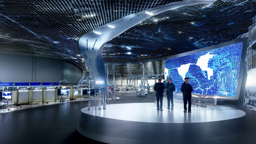 未来工厂内工程师们利用AI技术分析海关数据，精准获取潜在客户