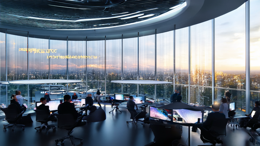 未来办公室内的科技工作者们正利用AI驱动的邮件营销技术提升获客效率