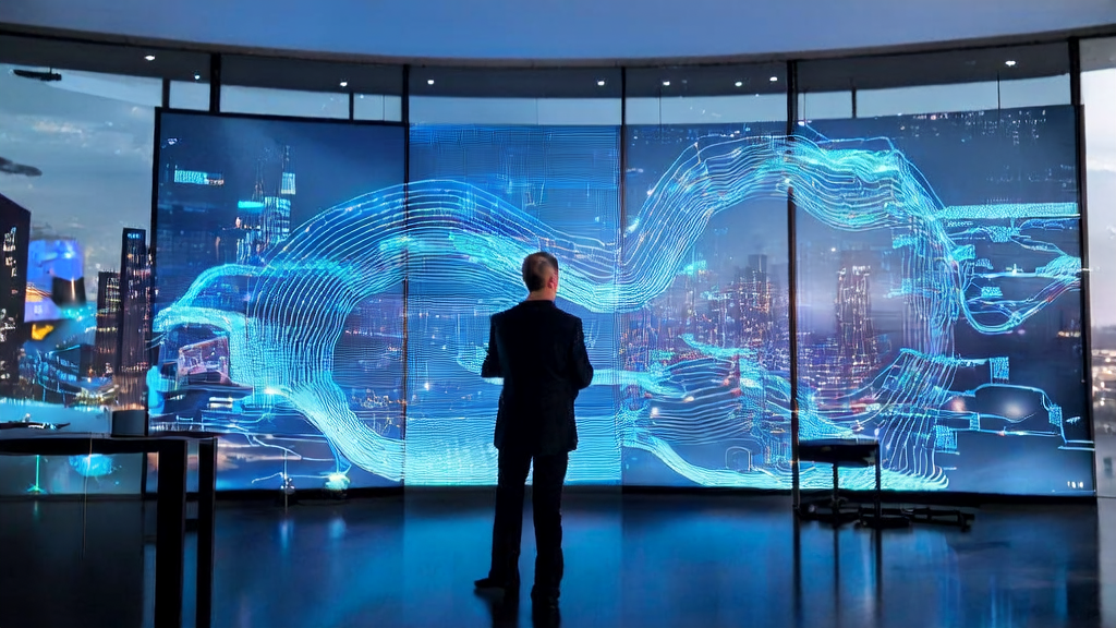 未来办公室中跨境电商企业利用AI技术进行数据分析和邮件营销