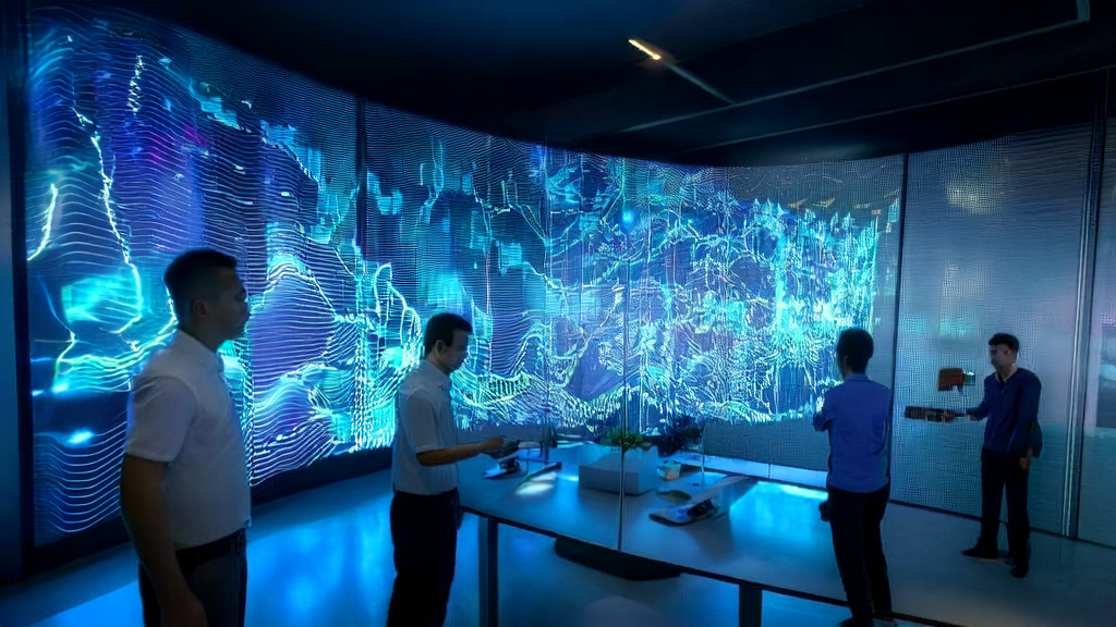 未来办公室中的AI技术展示