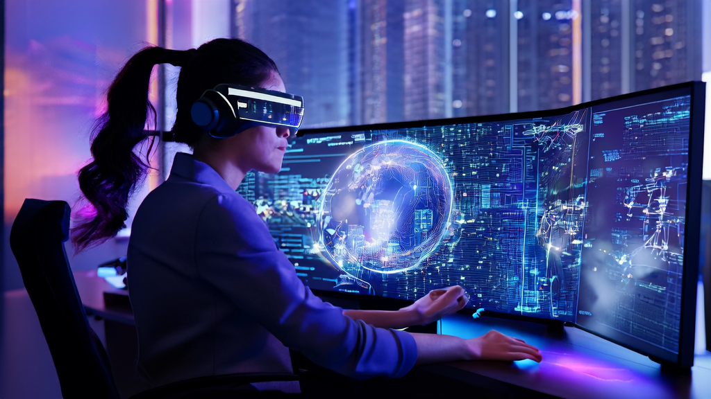 Future office using AI technology for cross-border e-commerce communication